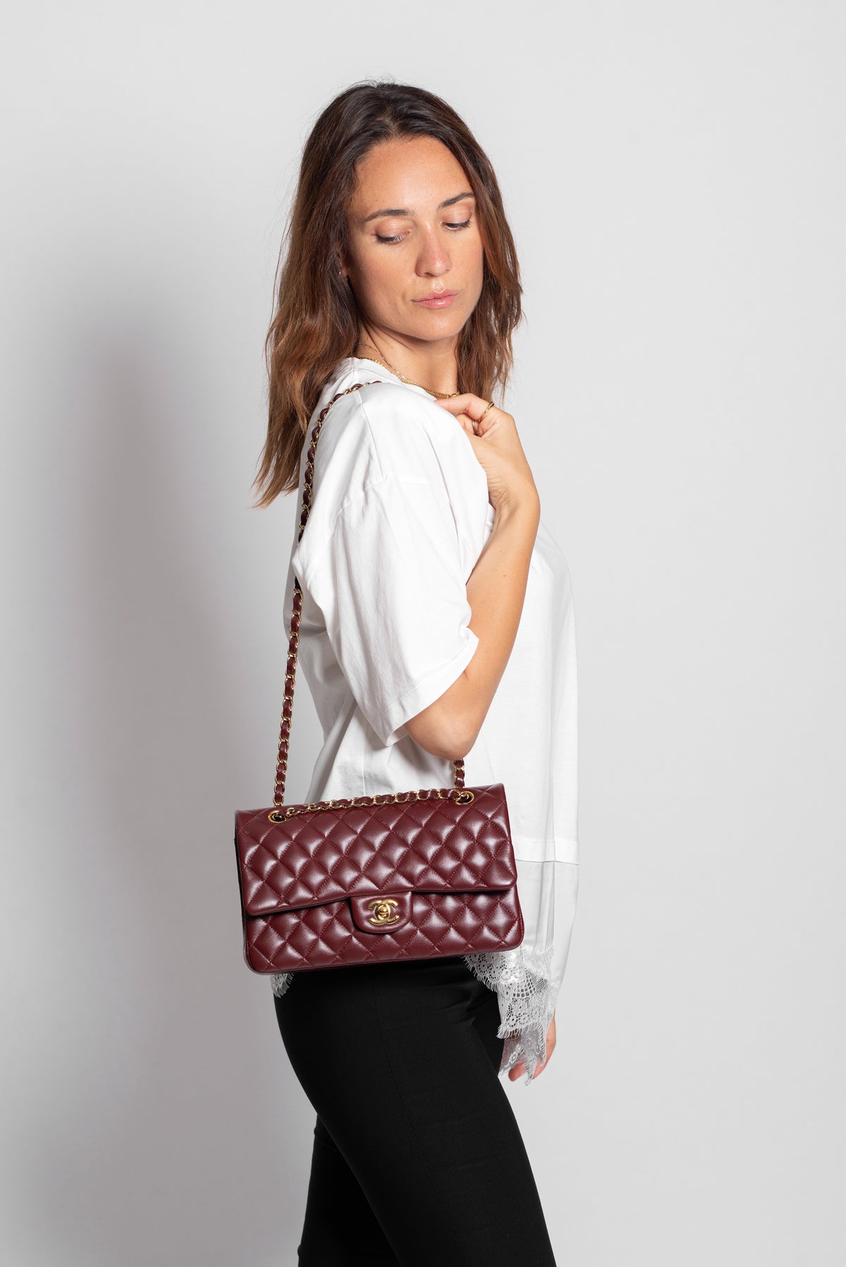 Chanel 11.12 Nappa Burgundy