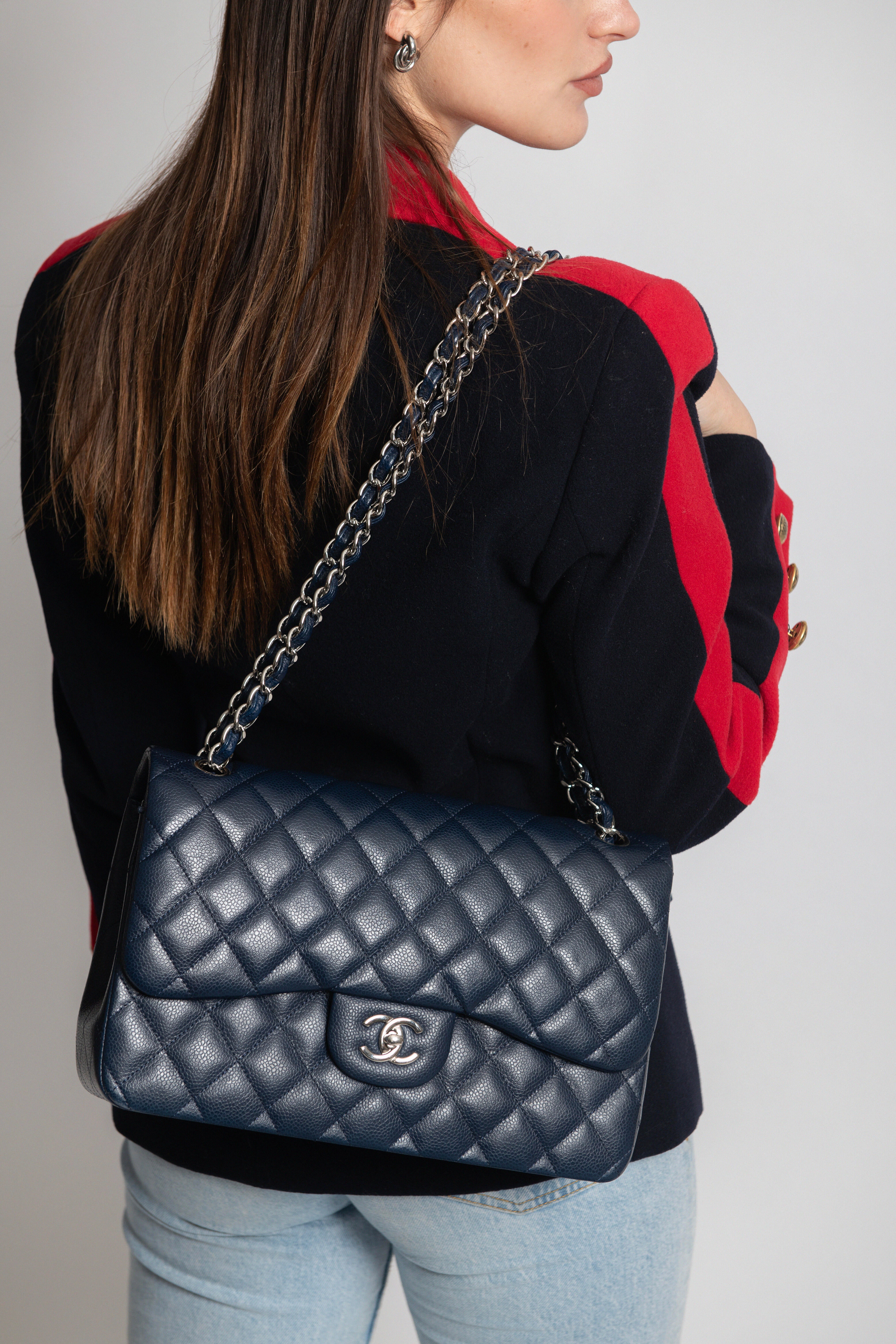 CHANEL JUMBO BLU NAVY - foto 4