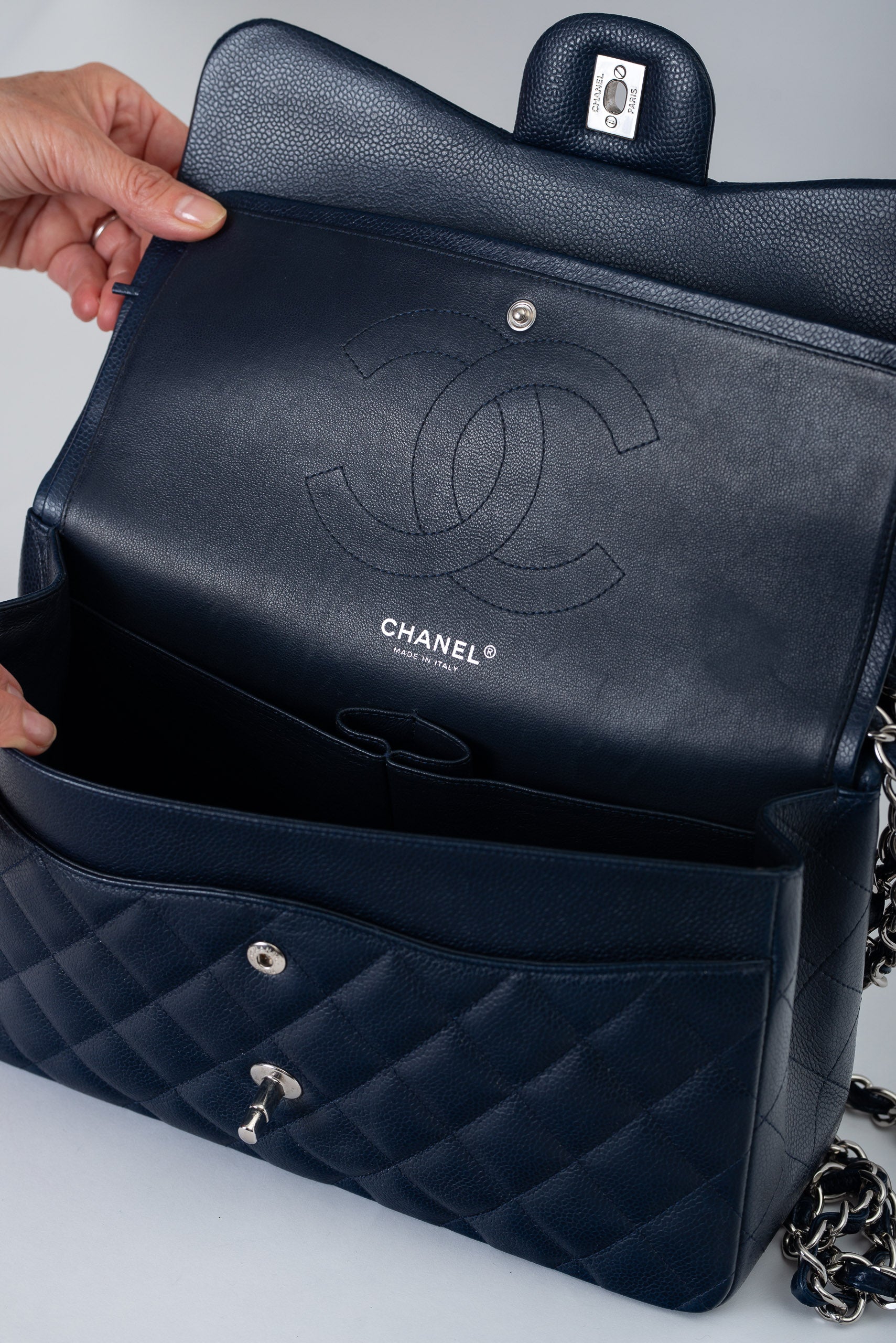 CHANEL JUMBO BLU NAVY