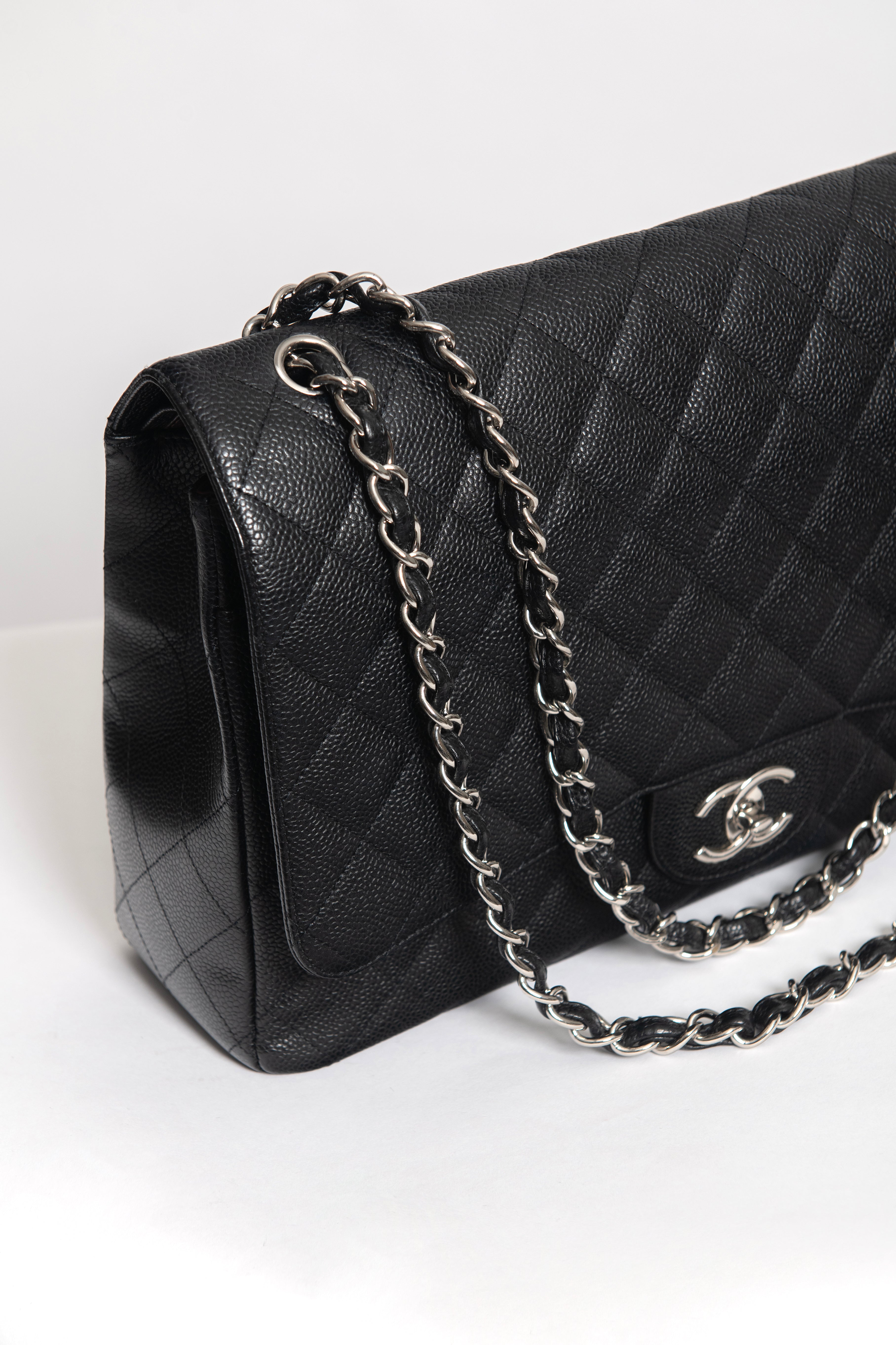 CHANEL MAXI JUMBO CAVIAR NERA - foto 3