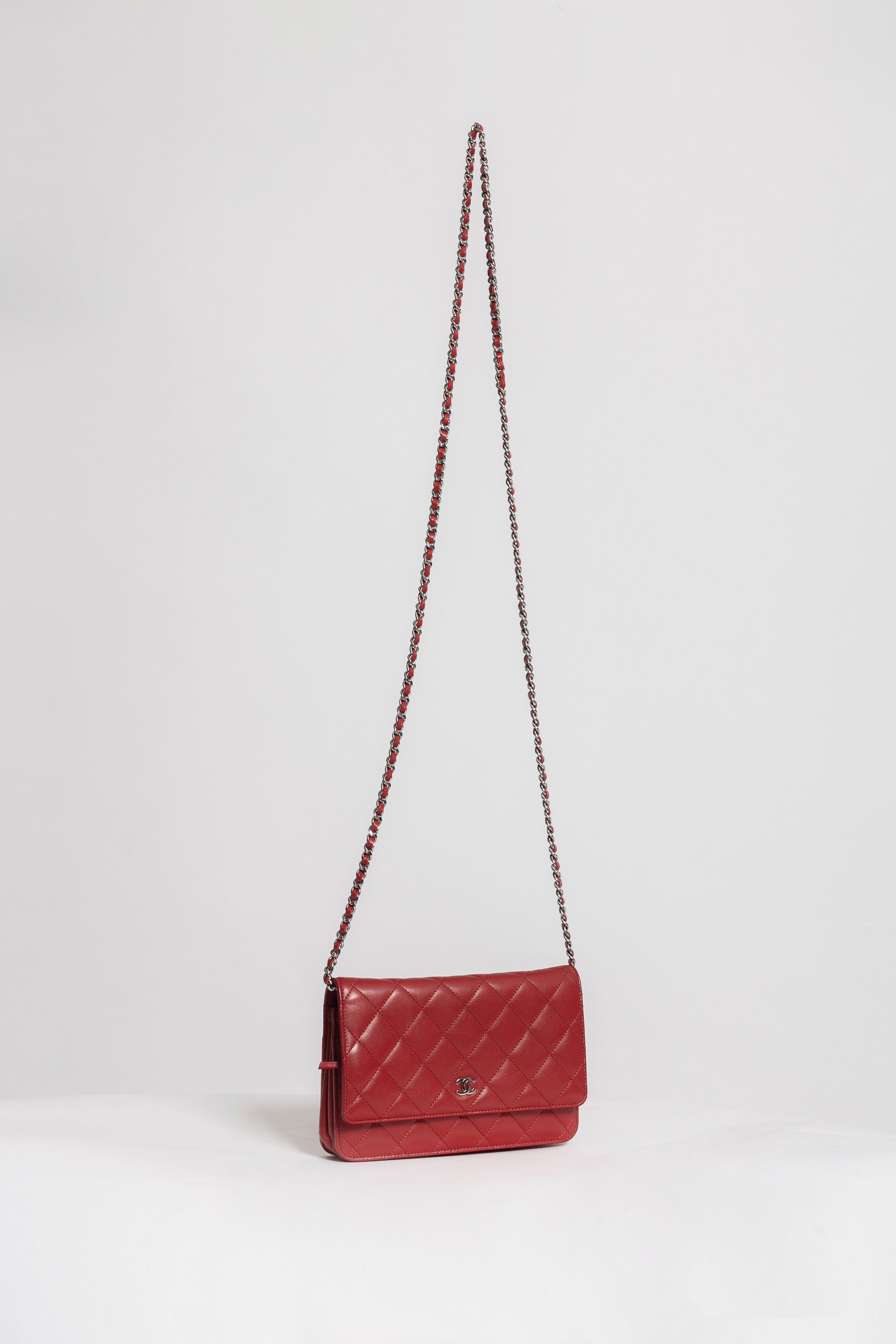 CHANEL WOC NAPPA ROSSO ARGENTO