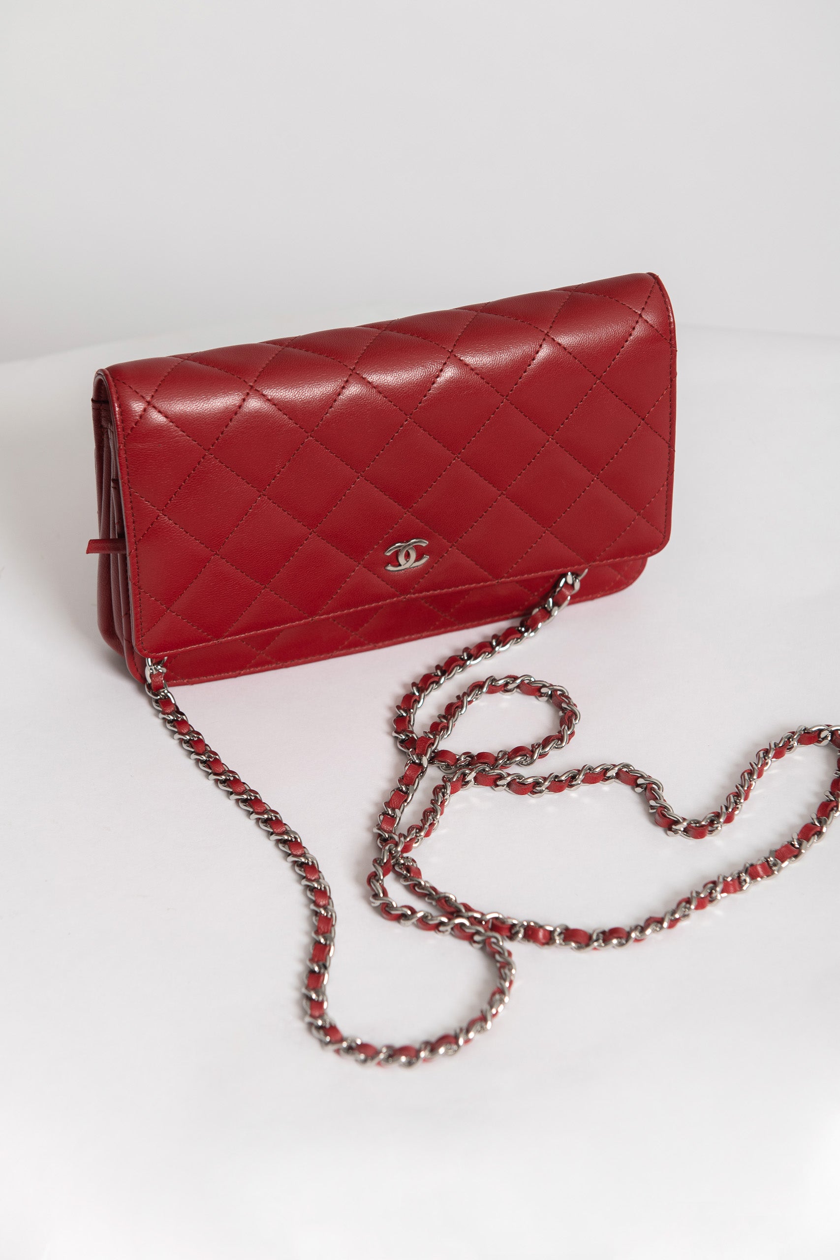 CHANEL WOC NAPPA ROSSO ARGENTO - foto 2