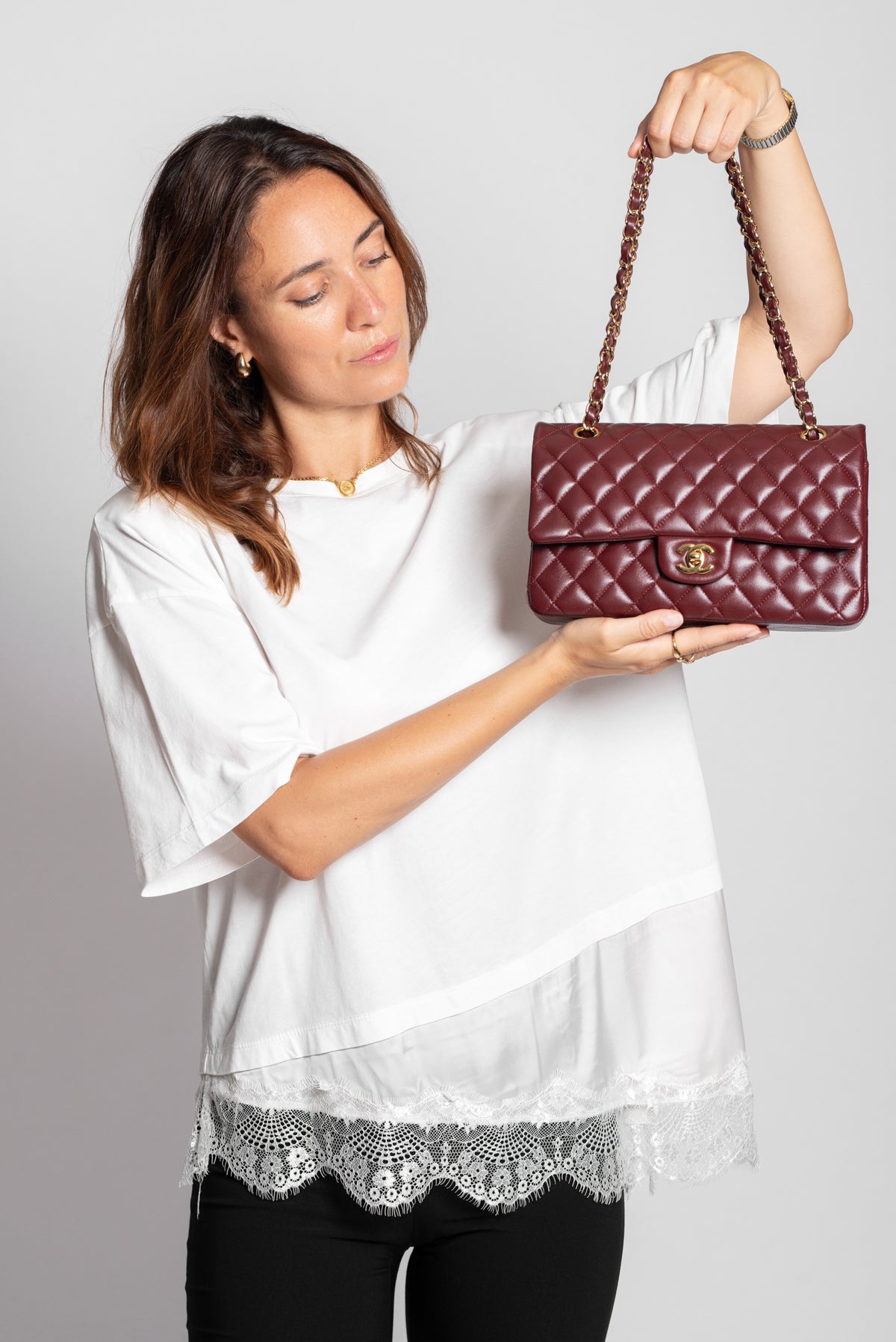 Chanel 11.12 Nappa Burgundy