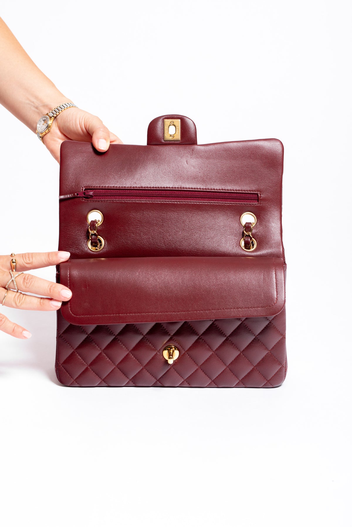 Chanel 11.12 Nappa Burgundy