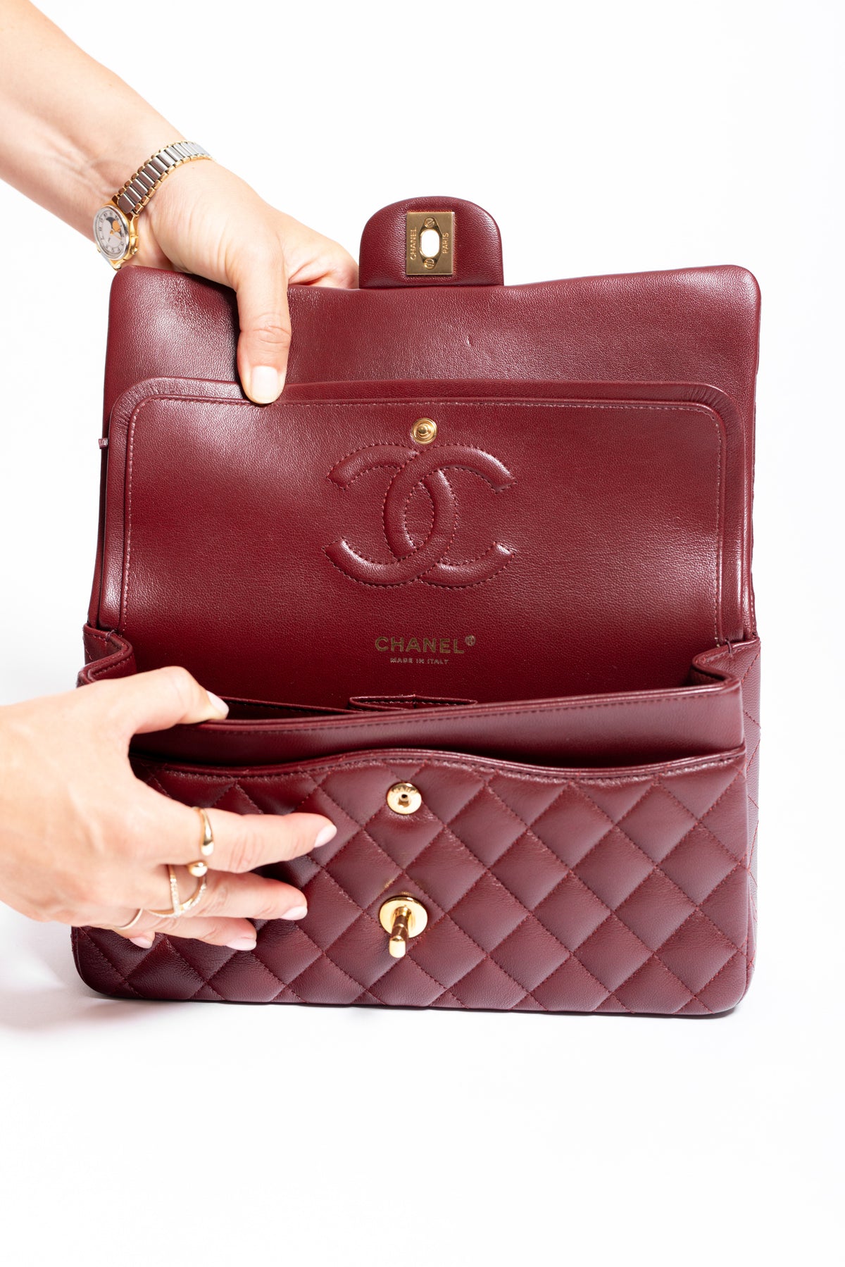 Chanel 11.12 Nappa Burgundy