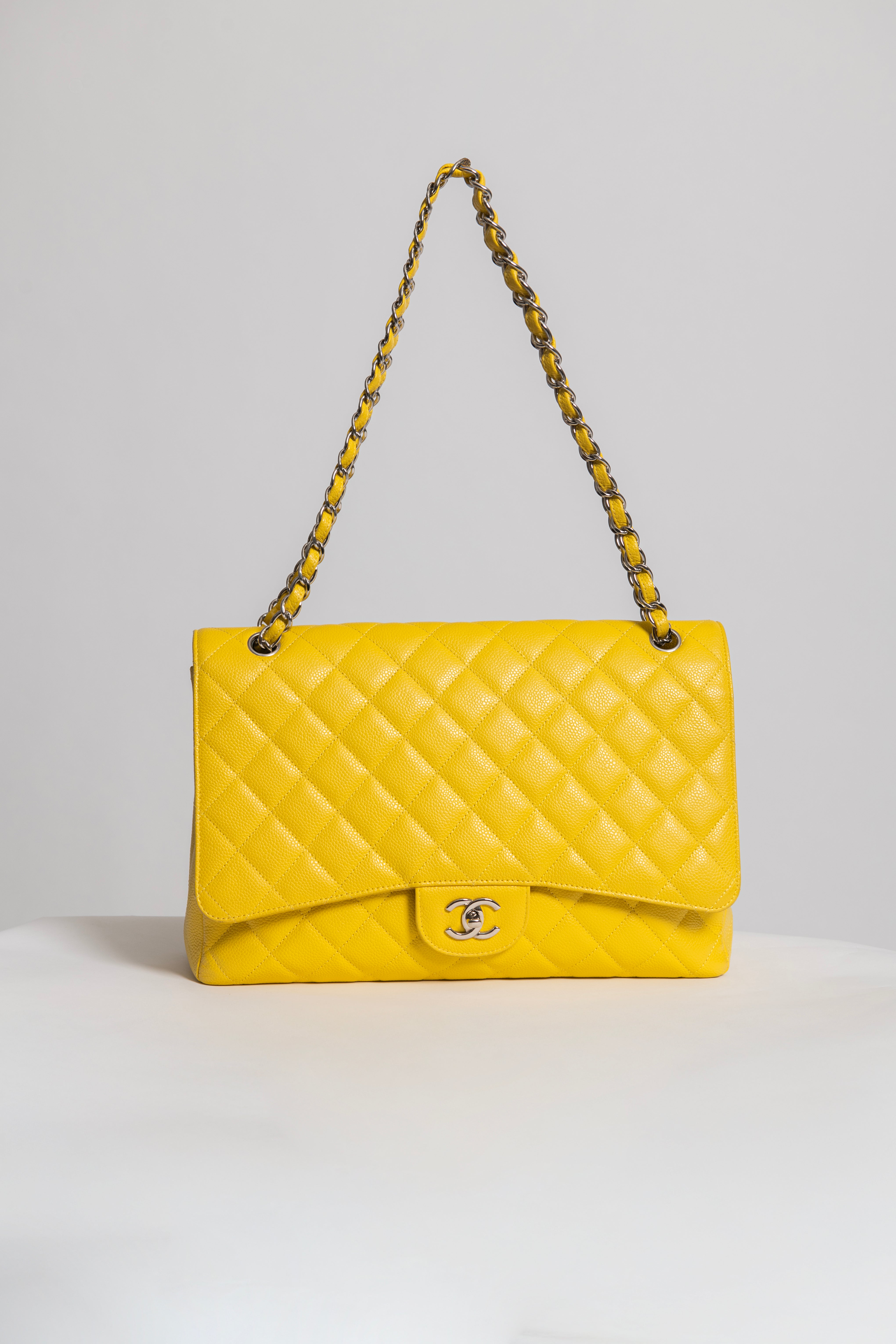 CHANEL MAXI JUMBO CAVIAR LIME