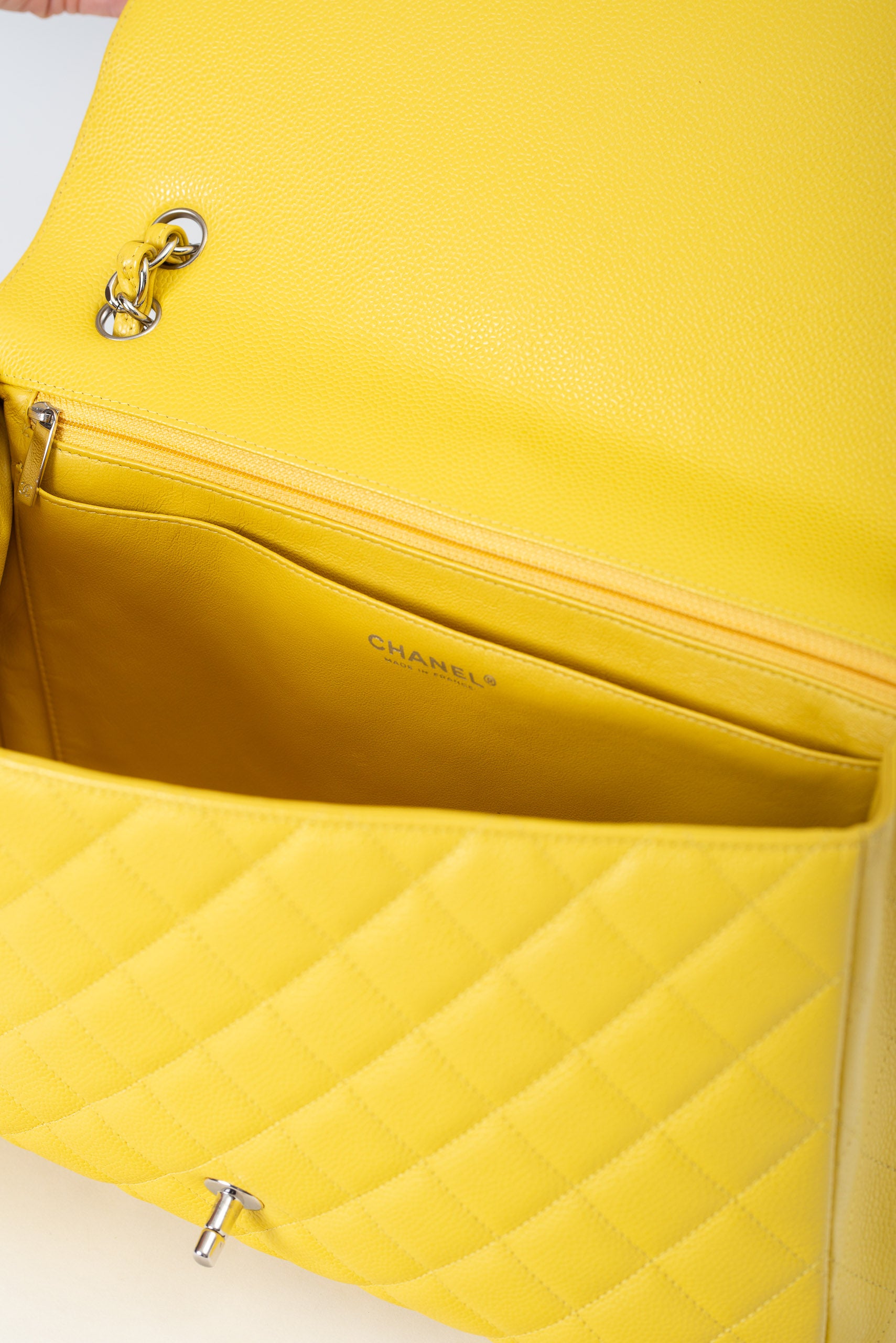 CHANEL MAXI JUMBO CAVIAR LIME