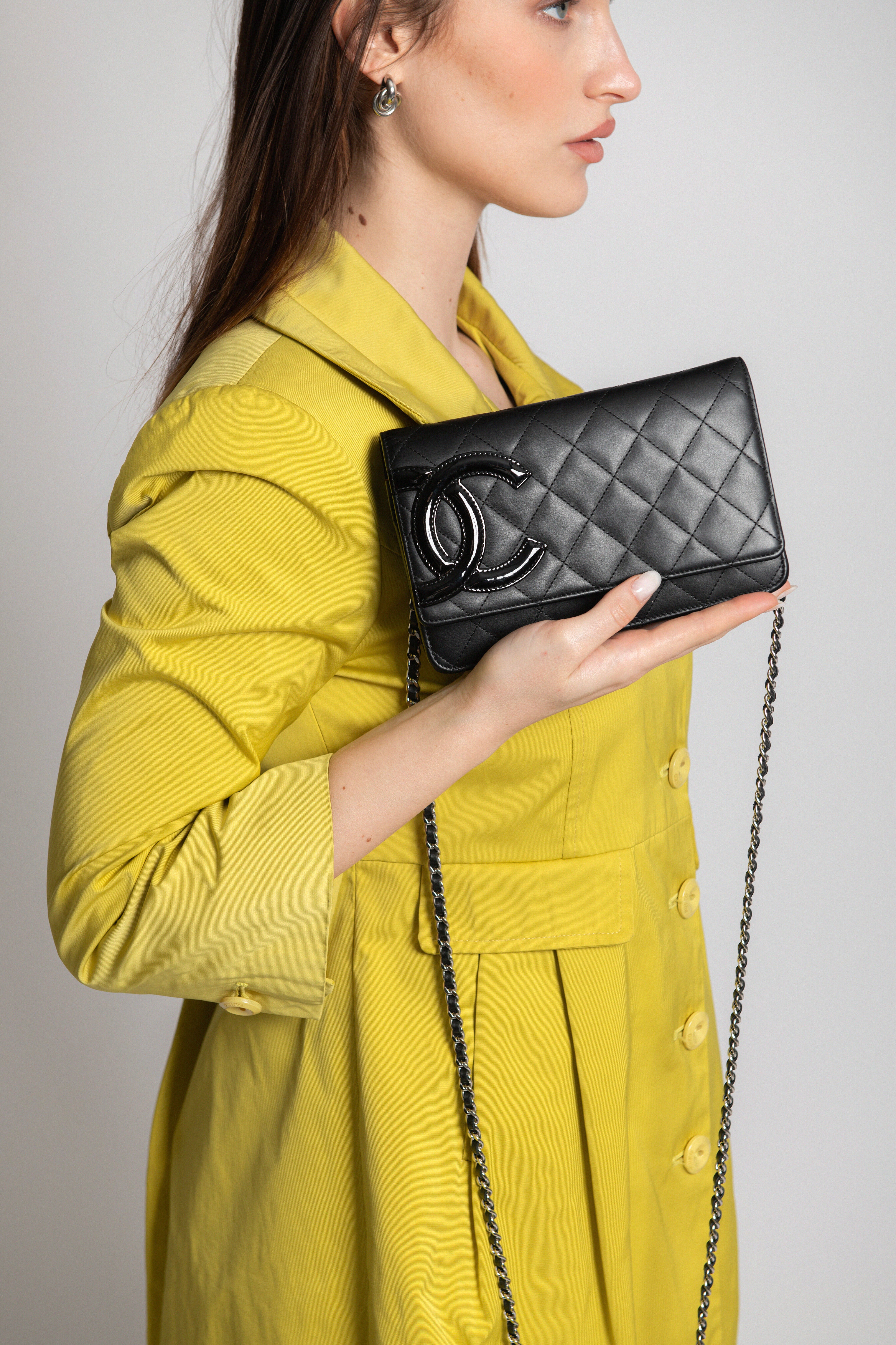 CHANEL WOC NAPPA NERO ARGENTO - foto 4