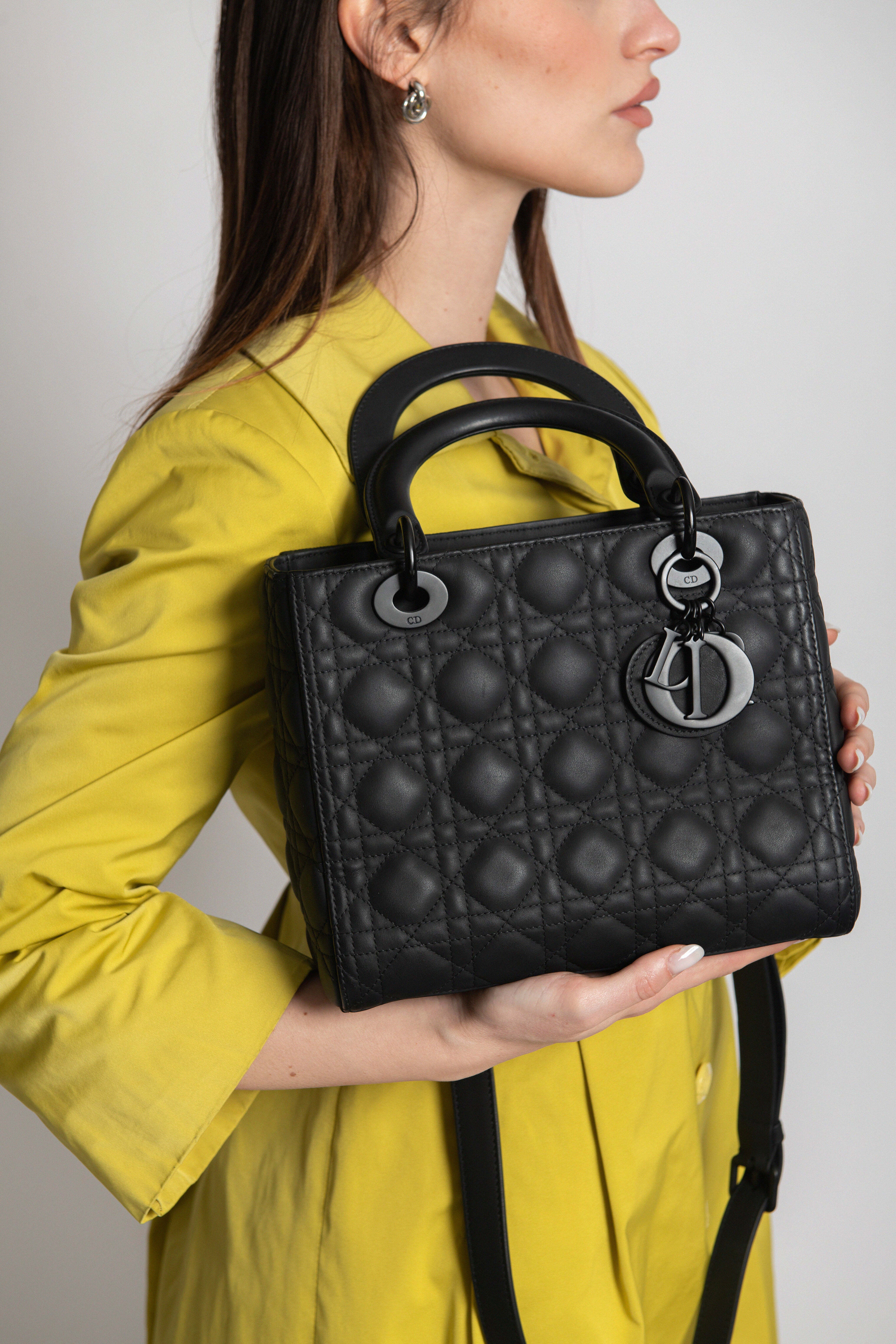 LADY DIOR MEDIUM TOTAL BLACK - foto 4